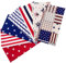 NUOBESTY Baumwoll-patchwork-stoffset mit Amerikanischer Flagge 7-teilig für Nähprojekte und Partydekorationen