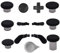 Elite Controller Thumbsticks aus Metall, Ersatz für Xbox Elite Serie 2, Joystick-Zubehör für Xbox Elite 2, Elite Serie 2 Core Controller, Thumbsticks, Paddel, D-Pads, Werkzeug (schwarz), 13 Stück