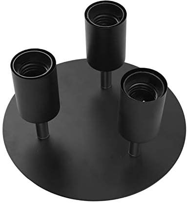 Fafeicy Deckenstrahler-Halterung, Deckenstrahler-Halterung, 3 Köpfe, Drehbar, Verstellbar, Lampensockel, E27-Schienenlicht-Halterung, Deckenlampen-Halterung für, Komplette Kits