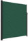 vidaXL Tenda da Sole Laterale Retrattile Verde Scuro 220x500 cm, Schermo Privacy da Giardino, Schermo Privacy da Balcone, Tenda da Sole