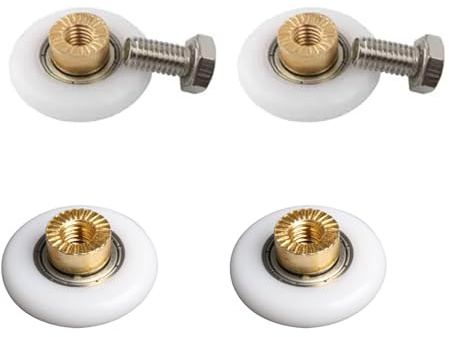 Helonge Shower Door Rollers, 4 Pcs 23mm Shower Door Rollers Runners Wheels Replacement