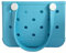 GBB Borsa tote in gomma piccola borsa da spiaggia impermeabile borsa da esterno lavabile tote borsa portatile borsa da viaggio aperta per tutti i giorni, Blu lago, 11 inches * 4 inches * 8 inches