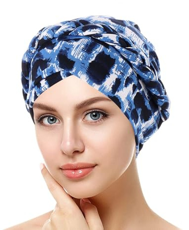 YEHUDAF LEE Bonnet Chimio Bambou–Foulard Chimio Femme Élégant–Foulard Cheveux Doux–Élasticité Universelle–Couleurs Variées–Confortable