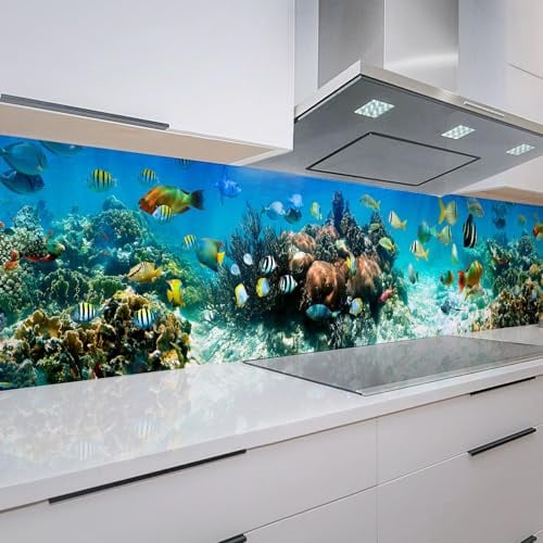 Rodnik Küchenrückwand robuste ABS-Kunststoff Platte Monolith in Deluxe Qualität, Direktdruck. MOTIVAUSWAHL (Unterwasserwelt)