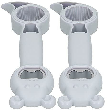 2 apriscatole manuale, apribottiglie universale, apribottiglie per aprire bottiglie di birra, lattine, biberon (grigio)