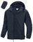 33,000ft Wasserdichte Regenjacke für Herren Atmungsaktiv Fahrrad Jacke Leichte Outdoorjacke Windjacke Regenmantel mit Kapuze Dunkelblau L