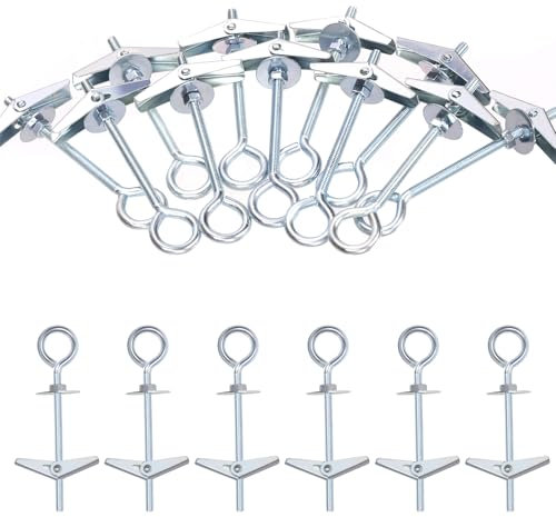 Glarks 15pcs M5 o - ring Bolt kit d'ancrage à bascule pour cloison sèche, boulon à bascule, ancre papillon, boulon d'aile à bascule à ressort de plafond, ardoise, mur creux