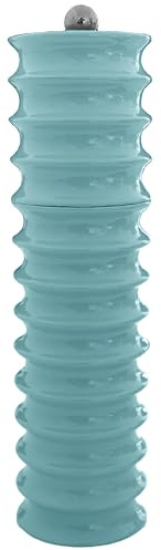 Addison Ross Twister Salt or Pepper Mill – Easy Twist Ceramic Grinder – Sustainable Rubber Wood – Modern Design – Ideal Wedding Gifts or Housewarming Gift – Kitchen Accessories – Eau De Nil – 24cm