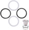 4PCS Sink Plug Rubber Seal Lightweight Replacement Sink Drain Accessories Seal Ring Universal Basin Sink Seal Washer Gasket for DIY Tap Sink Washers Basin Plug Sealing Kitchen Bathroom Valve