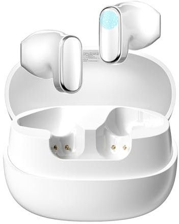 Blackview AirBuds 20 Auricolari Wireless Bluetooth 5.4 con ANC Attivo, Impermeabili IPX7, 40H Autonomia, Design Confortevole per Sport/Lavoro, Ricarica Rapida USB-C, Compatibili con iPhone/Android