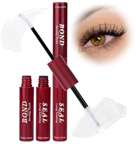 Lash Glue Eyelash Bond and Seal Waterproof Long Lasting Lashes Glue for Eyelash Extension Strong Hold 2-in-1 Eyelashes Adhesive