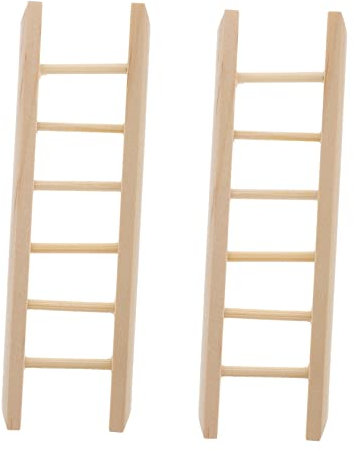 DECHOUS 2stücke Mini-holzleiter Für Puppenhaus Und Miniatur-szenen Dekorative Leitern Aus Hochwertigem Holz Für Feengärten Und DIY-projekte Maße Für Einfache Handhabung Und Transport