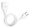 Alargador Blanco 1 Metro 3x1,5 mm² 10/16A hasta 3680W con Obturador y protección Infantil Cable Flexible y Resistente