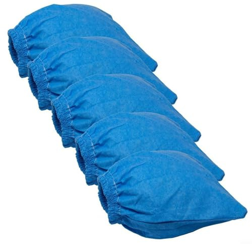 Tidevib Bolsas de filtro de tela Parkside para PNTS 1200 1250 1300 Series Bolsas de repuesto para aspiradoras de recogida de polvo, paquete de 5, azul