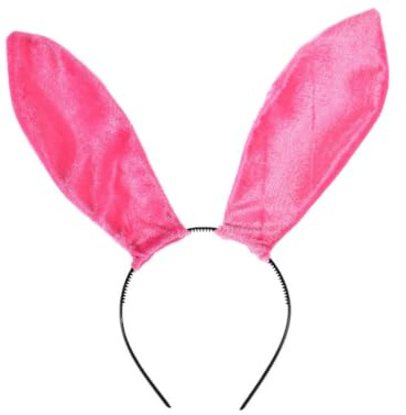 WOONEKY Serre-tête léger en velours rose avec oreilles de lapin - Accessoire de cheveux créatif pour cosplay - Pour femme - Accessoire de performance et de photo