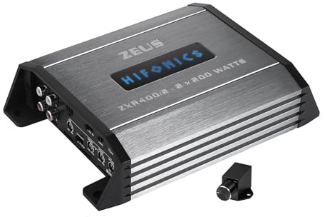 HiFonics ZXR400/2-2-Kanal CLASS D Premium Digital Compact Verstärker mit 400 Watt RMS | ZEUS POWER SERIE