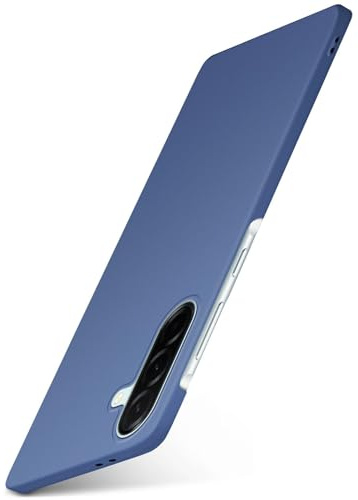 moex für Samsung Galaxy A57 5G Hülle Ultra Dünn, Schutzhülle mit erhöhtem Kameraschutz, Slim Cover Hardcase Backcover, Dünnste Handyhülle Minimalistisch Alpha Case, Matt Blau