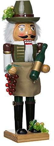 Kurt Adler J1160 Wooden Wine Grower Nutcracker, 15-Inch