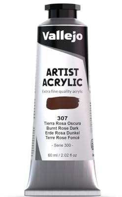 Vallejo : Artist Acrylic Paint : 60ml : Burnt Rose Dark