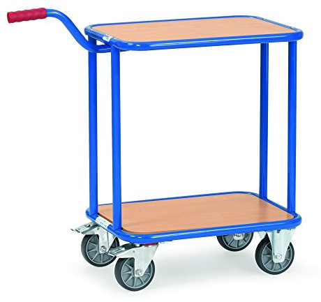 Fetra Transportgeräte mtyda2pm F 250 Tintenroller, Base in Holz, 200 kg Belastung, 600 mm x 450 mm Plattform Durchmesser