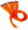 CAISHA 50cm 5 Parti Colorato Ciocca Meches Clip In Extension Extension Per Capelli Lisci Capelli Lunghi ParrucchinoBST132 rosso-arancio
