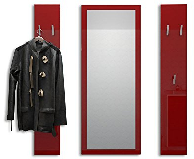 Vladon Garderobenset Garderobe Spot, Made in Germany, in Bordeaux Hochglanz