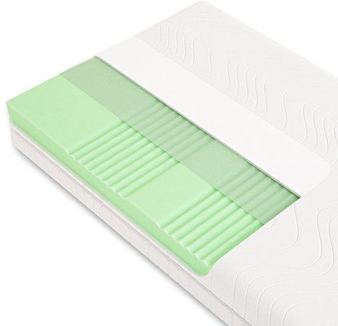 Schlummerparadies hochwertige Matratze 7-Zonen HR-Kaltschaummatratze - Made in Germany - ca. 19cm Gesamthöhe, RG40, geprüfter Kern + Bezug - Optima Klassik (120x190 H2)