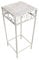 PrimoLiving Metall Blumenhocker/Beistelltisch antikweiß eckig Gr. M (P-807)