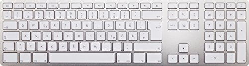 Matias FK418BTS-DE Aluminum kabellose Tastatur (mit Multi-Connect Funktionalität für Mac OS) silber