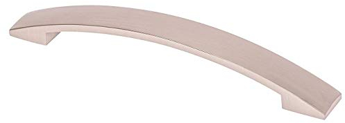 Gedotec Moderner Möbelgriff 160 mm Stangengriff Modell BELINDA für Schubladen, Badmöbel, Schränke uvm. | Höhe 27 mm | Küchengriff Alu Edelstahl-Optik | 1 Stück Bogengriff inkl. 2 Stück Griffschrauben