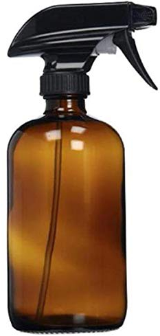 Flacon pulvérisateur en verre ambré vide - Pulvérisateur à grande capacité rechargeable pour huiles essentielles (16oz / 500ML)