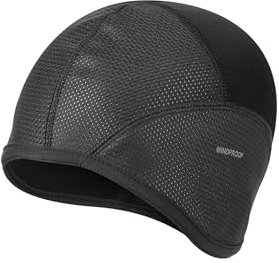 SEALSKINZ | Wacton| Windproof All Weather Skull Cap | Cycling Accessory | UV & Wind Protection Black
