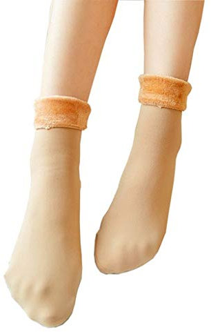 Damen Socken Kolylong® Frauen 10 Paar Einfarbig Warm Socke Plus Samtverdickende Schneesocken Winter Socken Boden Socken Teppich Socken Mittlere Strümpfe Strapsstrümpfe Eine Größe