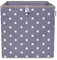 LIFENEY Aufbewahrungsbox mit Sternenmotiv in Dunkelgrau, Spielzeugbox mit Sternen passend für Würfelregale, Ordnungsbox für das Kinderzimmer, Aufbewahrungskorb als Accessoire für Zuhause, 33x33x33 cm