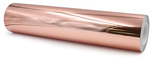1m Plotterfolie Chrom Rosegold Folie Hochglanz Effektfolie DIY Basteln Bastelfolie Plotten Plottfolie (Chrom Rose Gold, 30,5cm (Meterware))