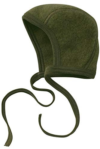Engel Natur Baby Häubchen, Fleece, 100% Wolle, 4 Farben (62-68, Schilf Melange)