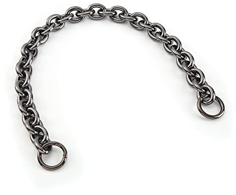 Xiazw Modische Schwere Aluminium O Form Metall Geldbörsen Tasche Griff Riemen Kette Schultergurt, Handtaschen Umhängetasche Dekoration Kette, Tasche Zubehör Charms (Schwarz)