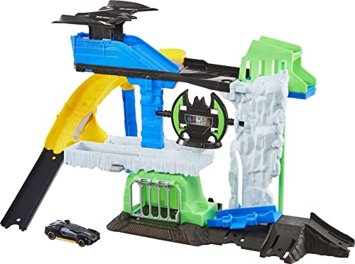 Hot Wheels HHR13 DC Batcave Spielset (2022) Spielzeug, Mehrfarbig