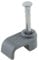 GTSE Flat Grey 1.5 mm Cable Clips, Box of 100, Skirting Wire Nail Clips, Cable Tacks for Ethernet, Electrical Cables, Walls