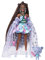 Barbie - Extra Fancy Bambola con abito decorato con stampa di orsetti e strascico velato, orsacchiotto, capelli lunghissimi e accessori, snodata, Giocattolo e regalo per Bambini 3+ Anni, HHN13
