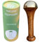 Livronic® Kansa Massagestab für Gesicht, Fuß und Körper, mit Holzgriff, ayurvedische Vorteile, Massagegerät (groß, Bronze, Größe 5,5 cm) (natürlicher Kansa-Wand 5,5)