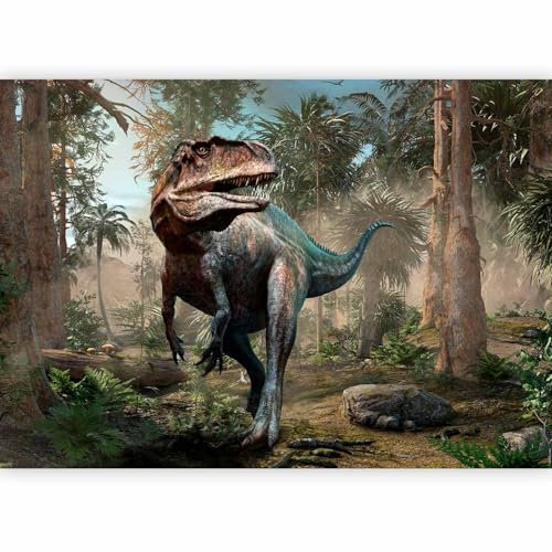 murando - Papier peint panoramique animal 350x256 cm - Revêtement mural décoration pour chambre salon cuisine - Design unique et moderne - Gris vert turquoise - g-B-10023-a-a