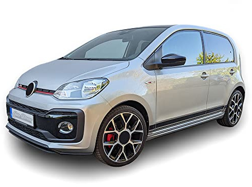 Auto-Dress Seitenstreifen Aufkleber Set/Dekor passend für VW UP GTI - Motiv: Original (100 White Gloss)