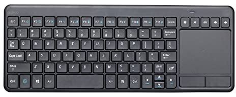 Deltaco Mini tastiera senza fili con touchpad - membrana - ricevitore Nano USB - layout US - nero