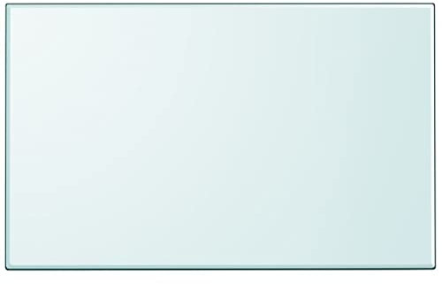 WIFESE Dessus de Table Rectangulaire en Verre Trempé 1000x620 mm Transparent Plateau de Table Durable Plateau Bureau pour Salle à Manger Restaurants Mariages Cafés Barbecues Fêtes