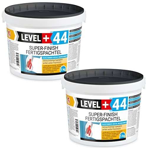 Super Finish Spachtel 5+5kg Fertigspachtel Q4 Perfekt Glätt Flächen Füll für Küche Bad Wohnzimmer RM44