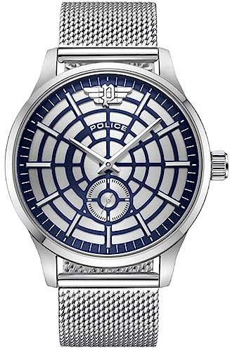 Police Watches Jet Herren Uhr analog Quarzwerk mit Edelstahl Armband PEWJG0005204
