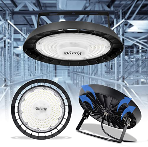 Blivrig 200W LED UFO Hallenstrahler Industrielampe 6500K Kaltweiß 20000LM, Hängeleuchten 230V mit Kabel, IP65 Wasserdicht Pendelleuchten Innenbeleuchtung für Gymnasium, Fabriken