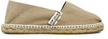 ALPARGATUS Espadrillas classiche in tela tinta unita Made in Spagna, Sabbia, 45 EU