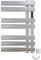 Portasciugamani Elettrico, Scaldasalviette Intelligente a Temperatura Costante, Scaldasalviette Elettrico Bagno Nero Opaco, 450x720mm, Temperatura Regolabile, Risparmio Energetico-Silver Right